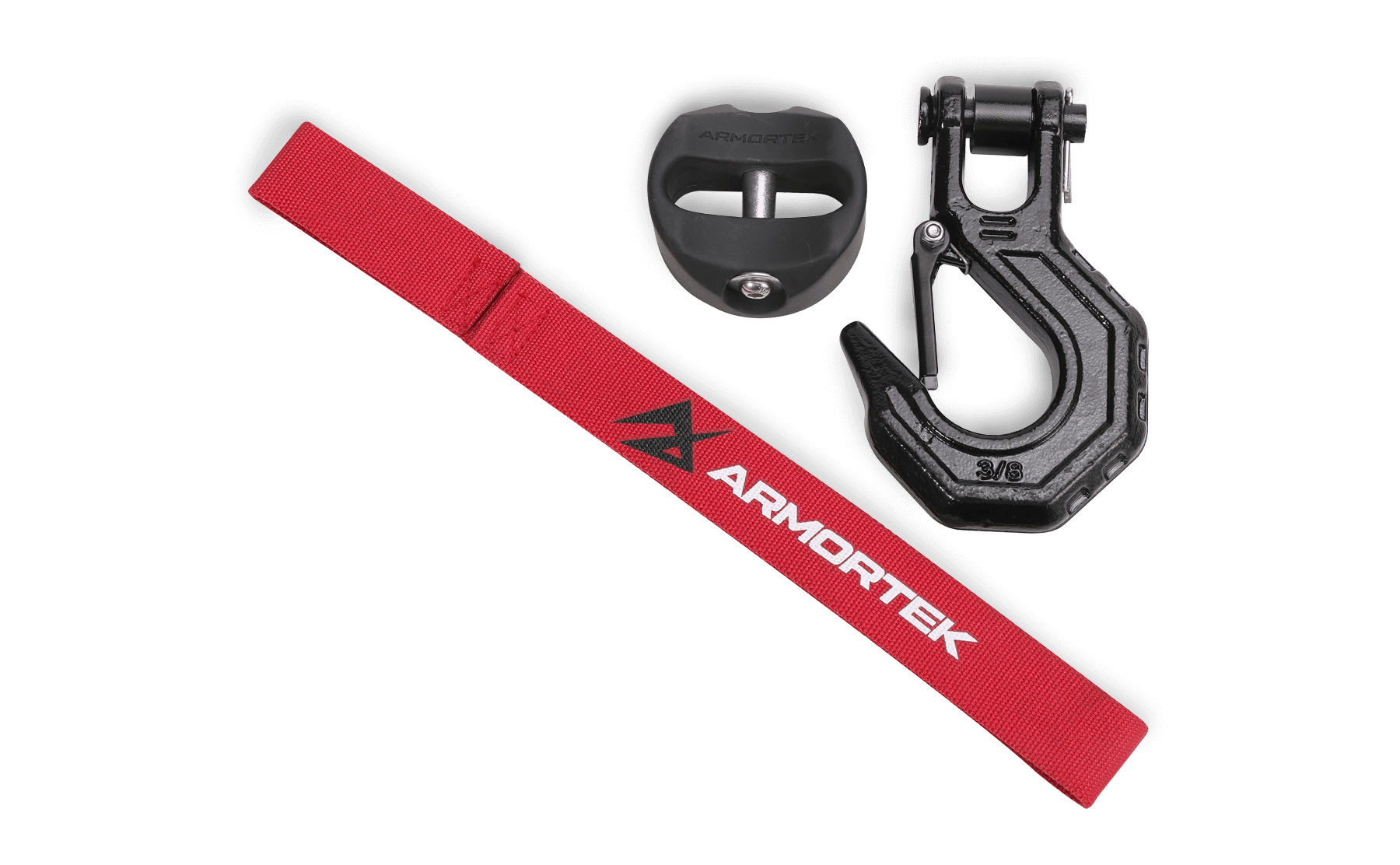 Armortek Black Hook Kit for 5/16 to 7/16" Rope - Rated 22000lbs