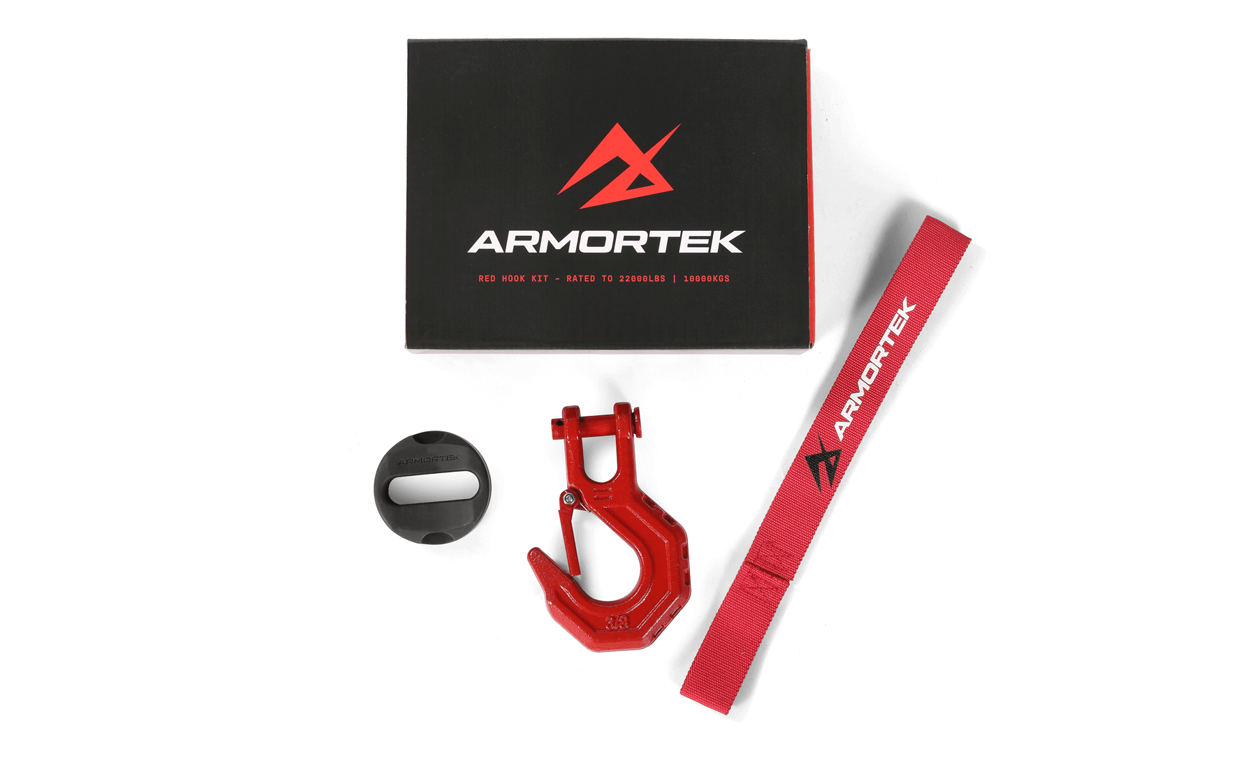 Armortek Red Hook Kit for 5/16 to 7/16" Rope - Rated 22000lbs - Warrior Winches USA