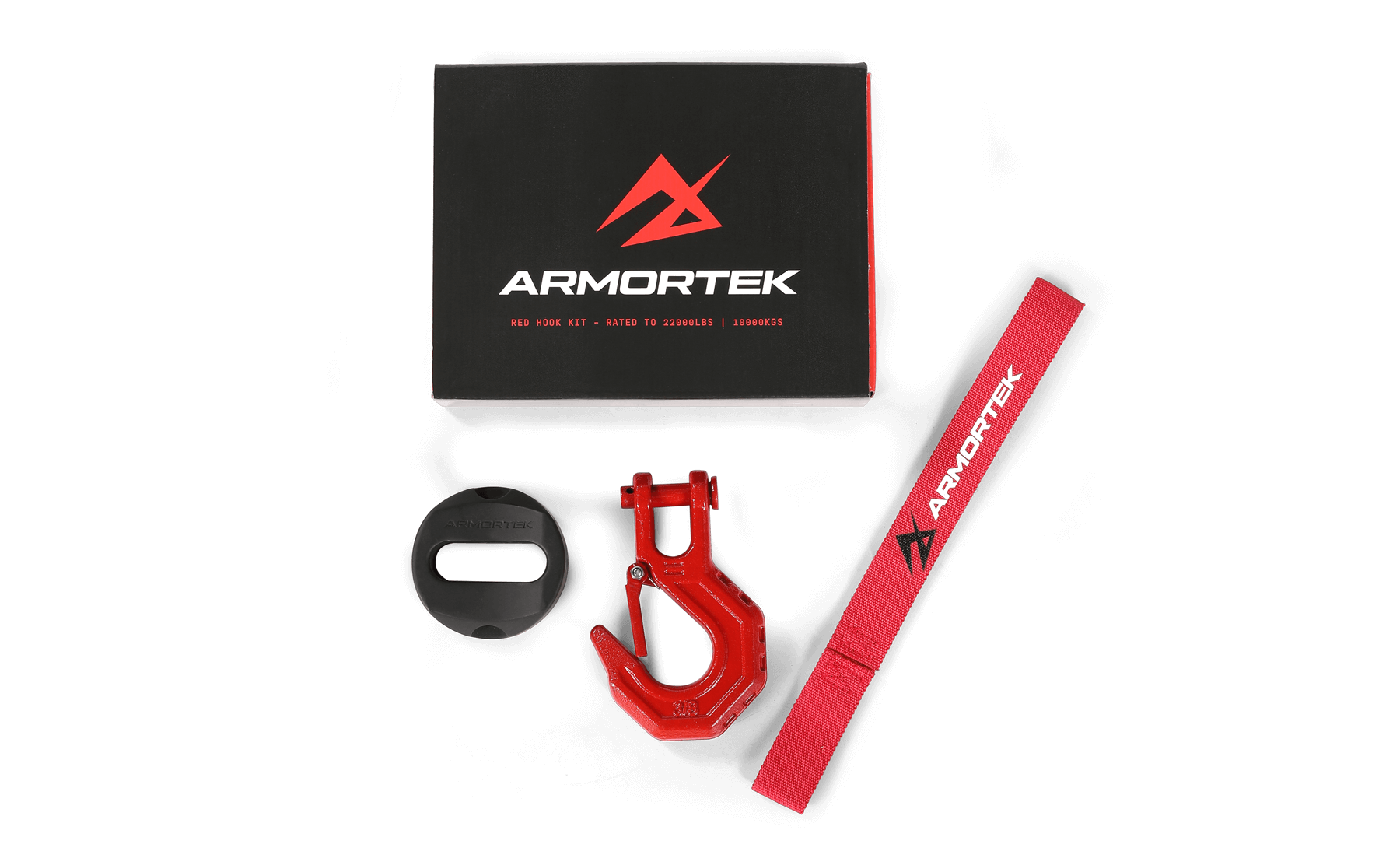 Armortek Red Hook Kit for 1/2" Rope - Rated 22000lbs - Warrior Winches USA