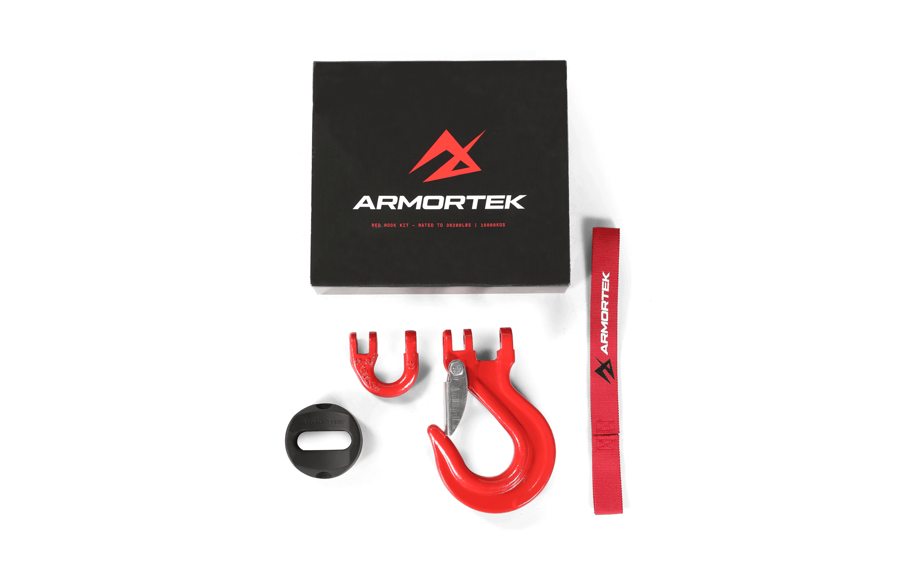 Armortek Red Hook Kit for 9/16" Rope - Rated 35200lbs - Warrior Winches USA