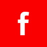 Facebook icon on red background
