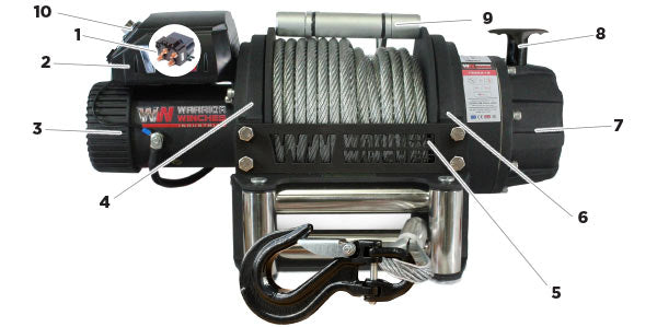 T1000 25,000lb Severe Duty 12v Electric Winch - “The Beast” Parts Image