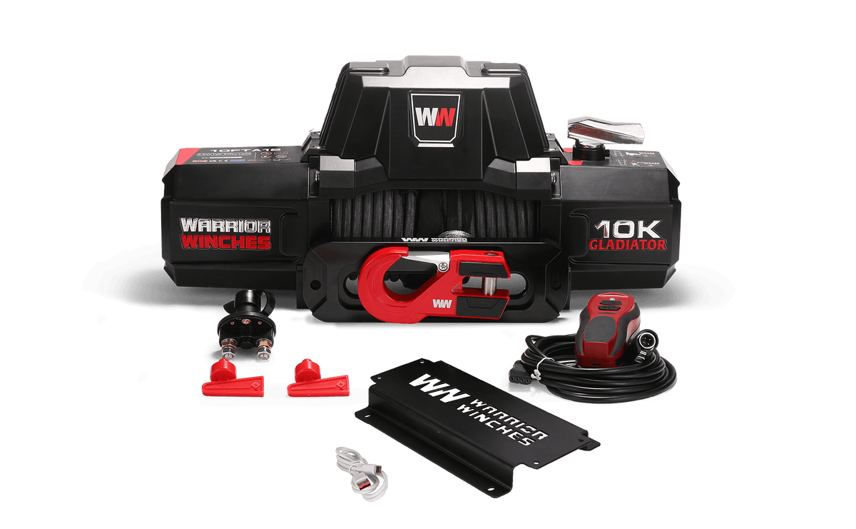 Gladiator V2 F-Type 10,000 Electric Winch - 12v Synthetic Rope