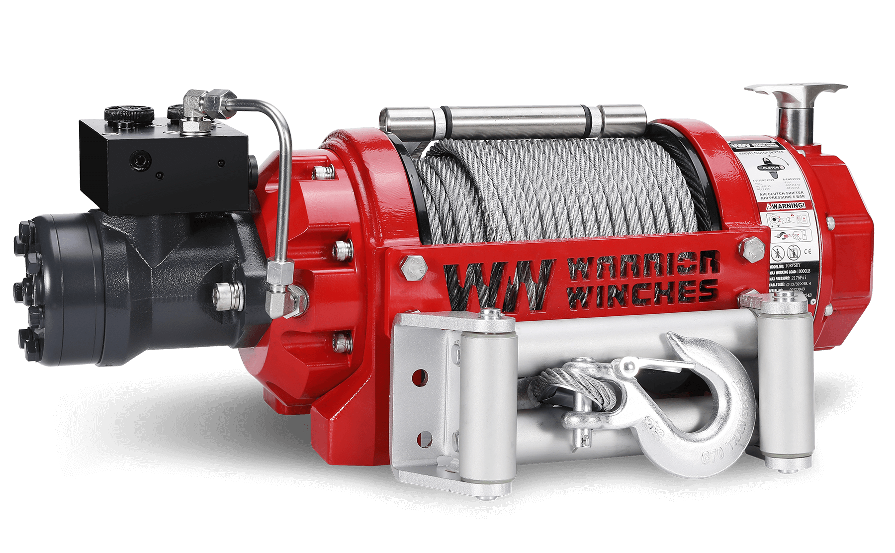 RV10 10,000lb (4.5 Ton) Industrial Hydraulic Winch
