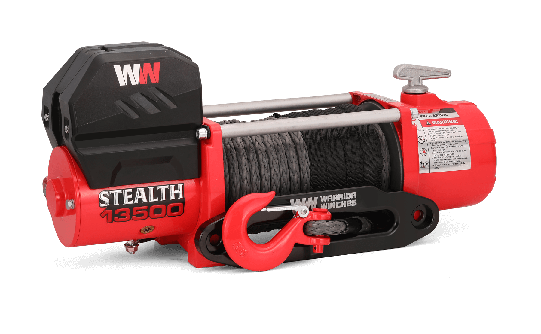 Stealth 13,500lb 12v Electric Winch - Synthetic Rope