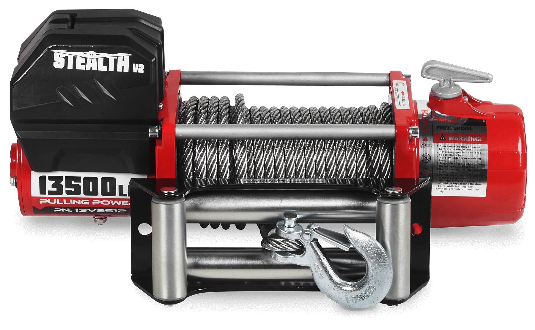 Stealth 13,500lb 12v Electric Winch - Offroad
