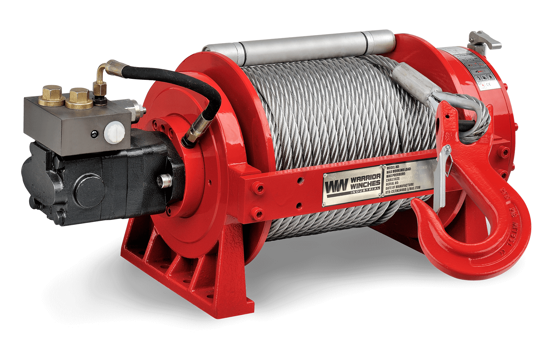 YP9 20,000lb (9 Ton) Skid Steer Hydraulic Winch - Steel Rope