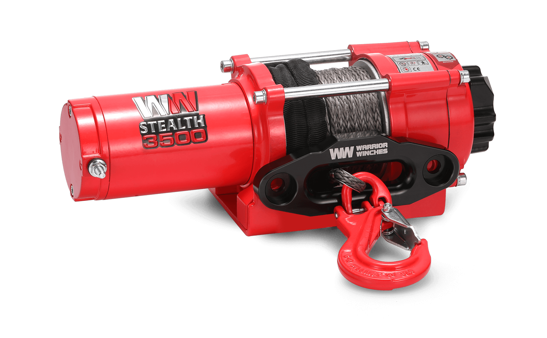Stealth 3,500lb 12v Electric Winch - Synthetic Rope
