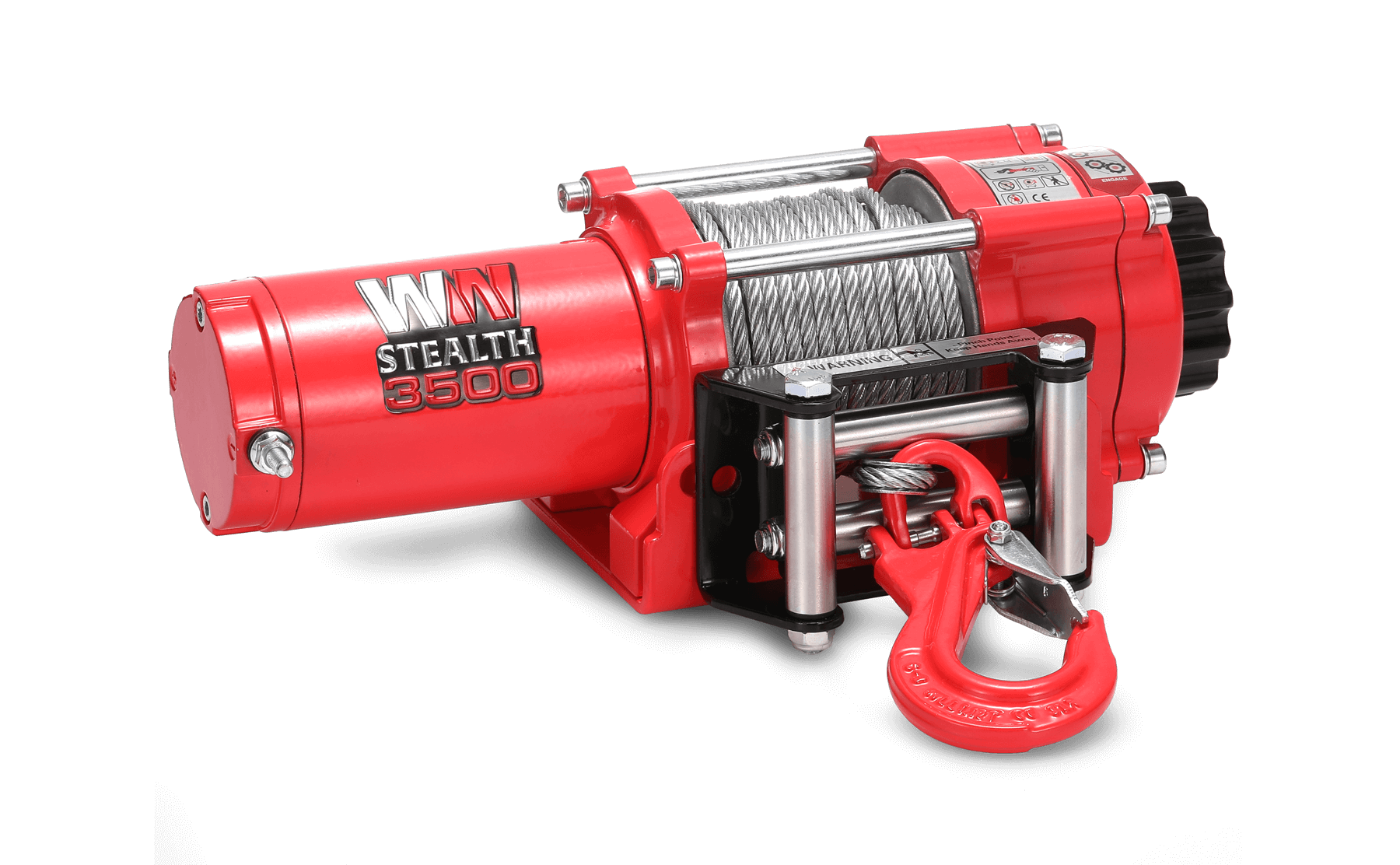 Stealth 3,500lb 12v Electric Winch - Steel Rope