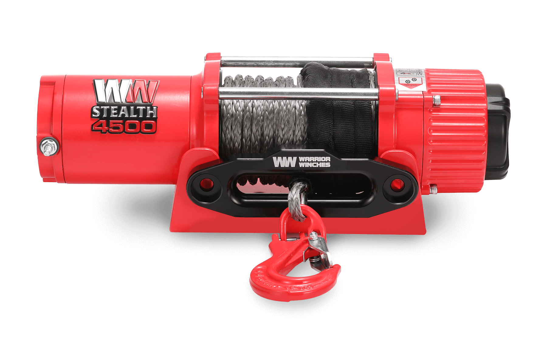 Stealth 4,500lb Electric Winch - 12v Synthetic Rope