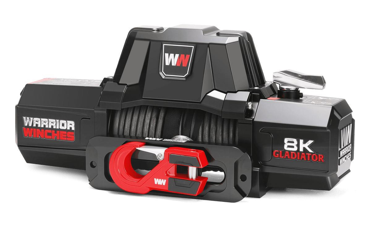 Gladiator V2 F-Type 8,000 Electric Winch - 12v Synthetic Rope
