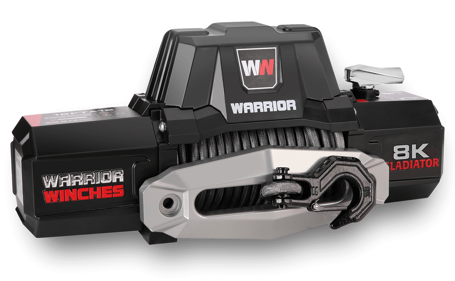 Gladiator F-Type 8,000lb 12v Electric Winch - Synthetic Rope