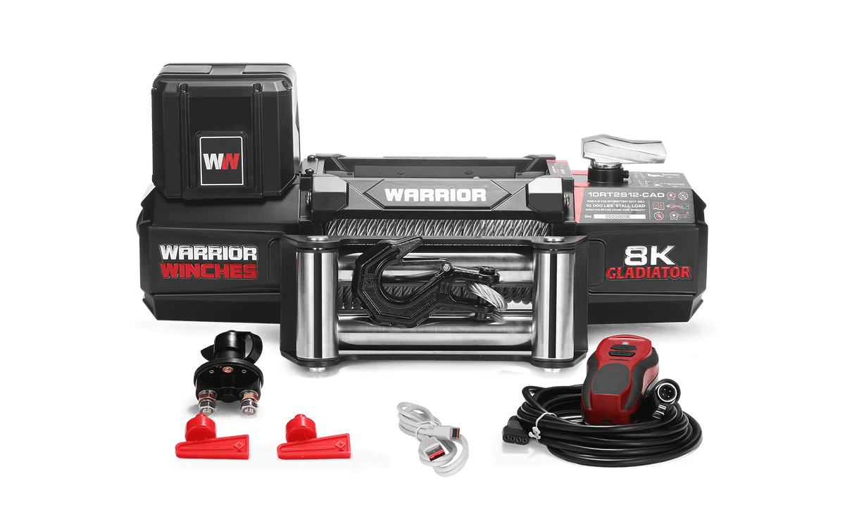 Gladiator V2 R-Type 8,000 Electric Winch - 12v Steel Rope