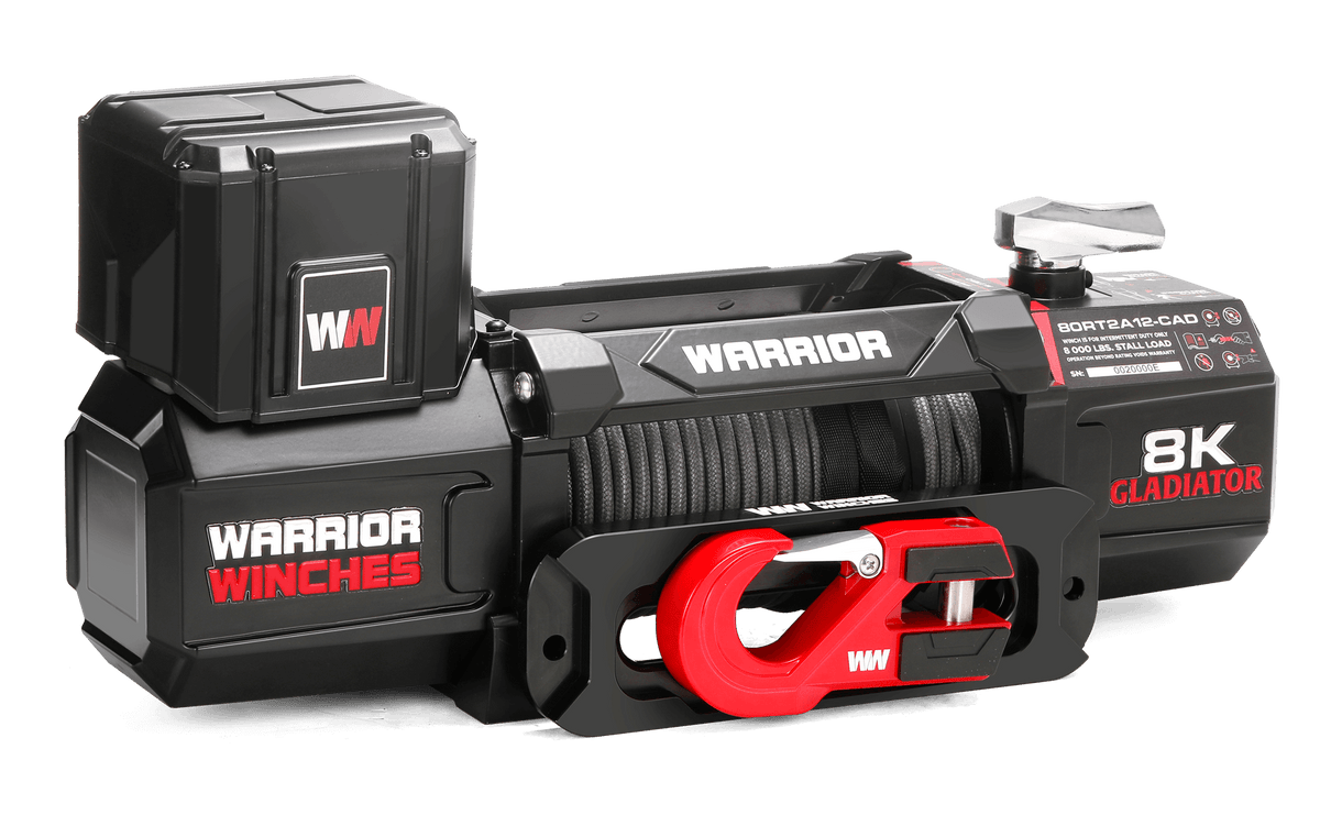 Gladiator V2 R-Type 8,000 Electric Winch - 12v Synthetic Rope