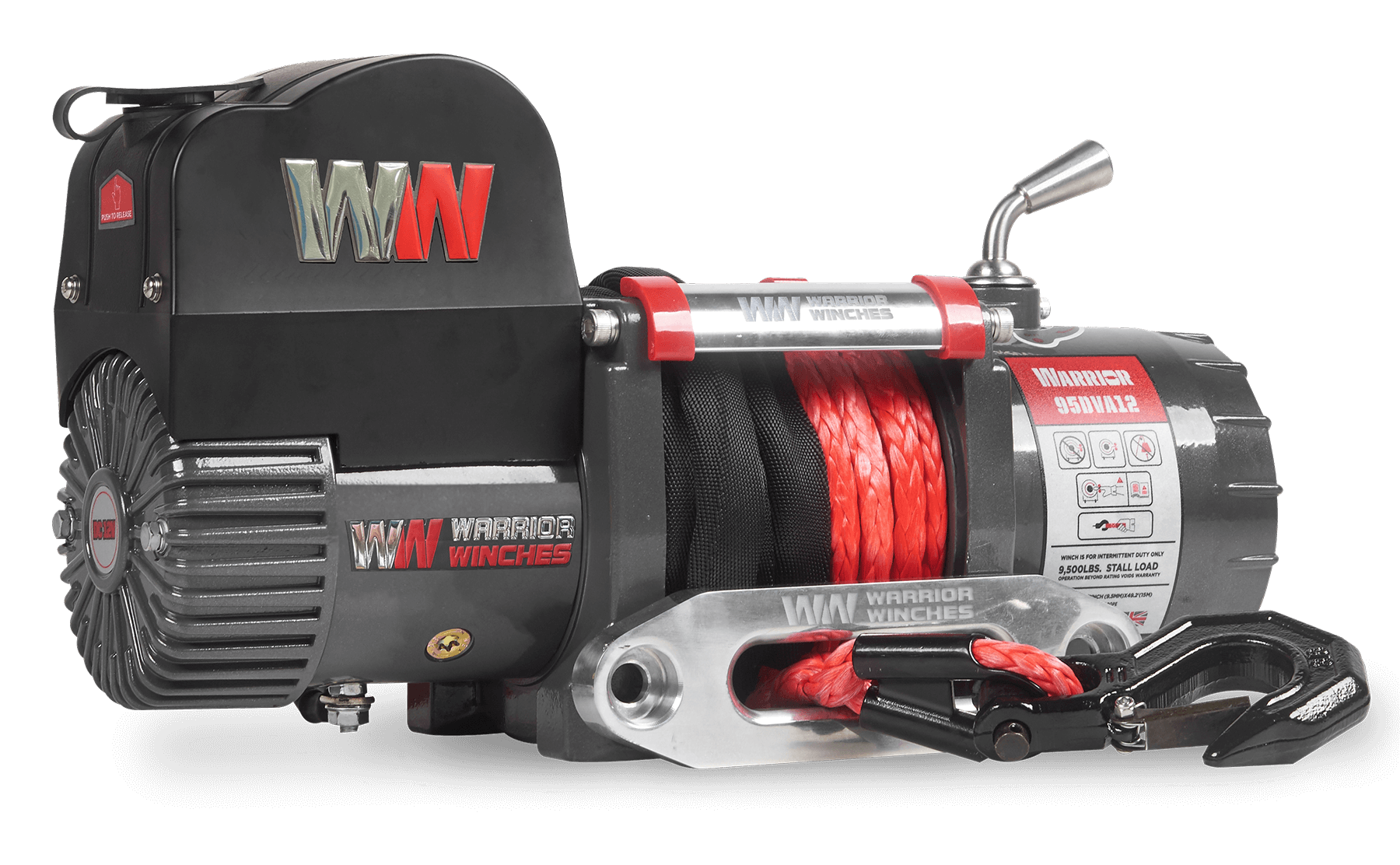 Samurai 9,500lb Short Drum Winch Synthetic Rope | Warrior Winches