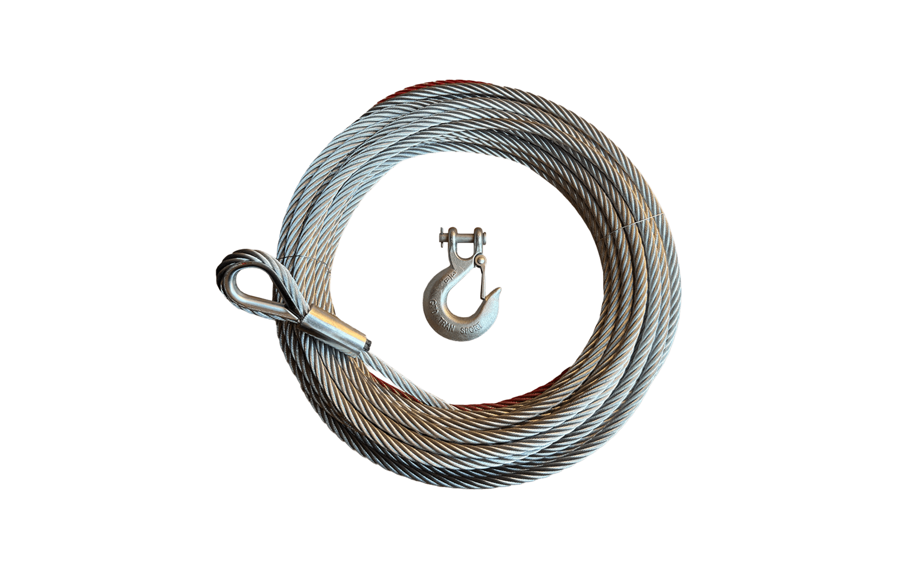 13/32”×83.7' Steel Cable with Hook - Warrior Winches USA