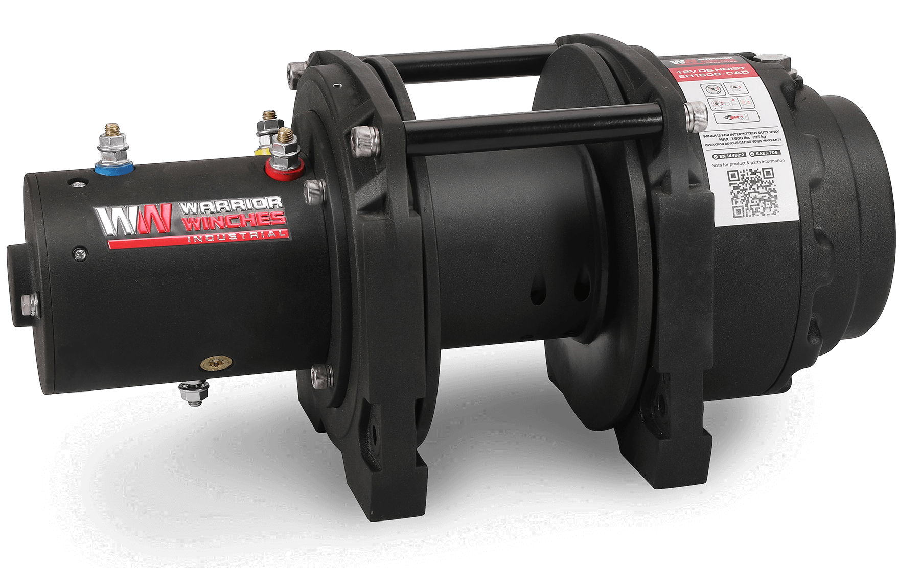 EH1600 12v Industrial Hoist - Warrior Winches USA