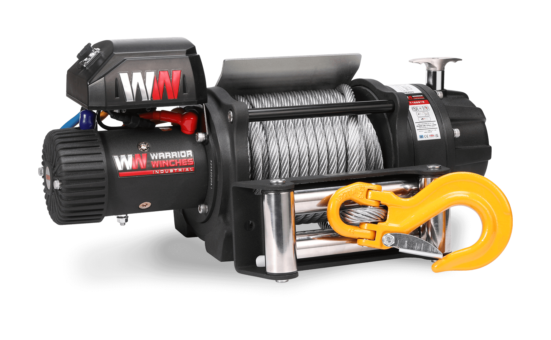 T1000 22,000lb Severe Duty 12v Electric Winch - Steel Rope