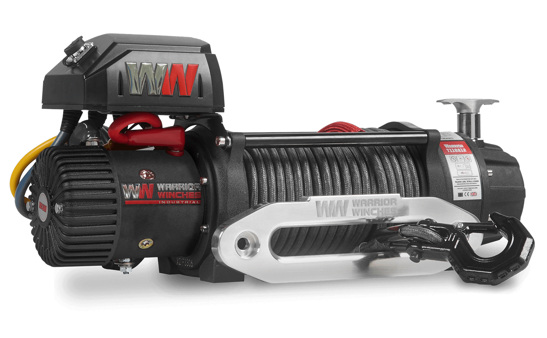 T1000 14,500lb Severe Duty 12v Electric Winch - Synthetic Rope