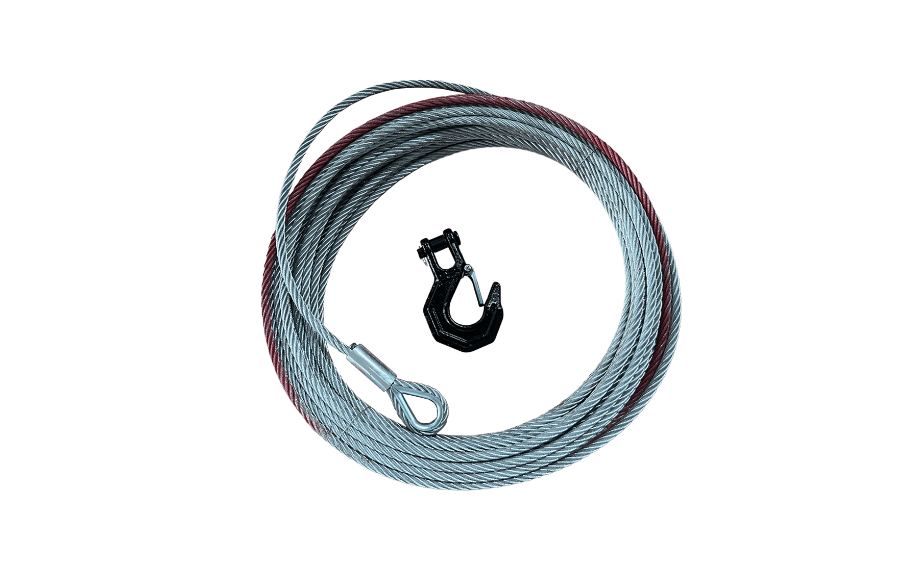 23/64" x 65.6' Steel Cable with Hook - Warrior Winches USA