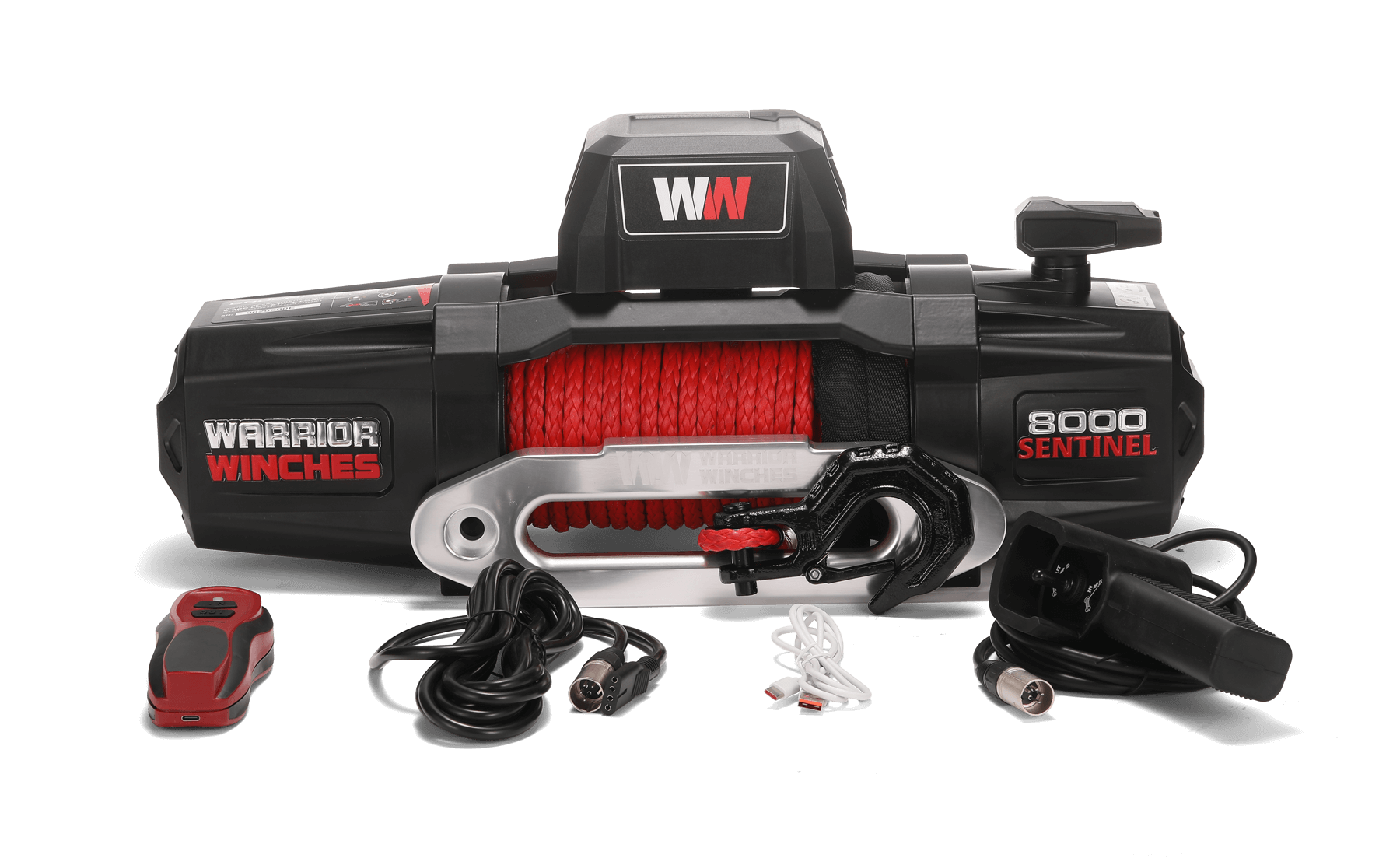 Sentinel 8000lb Electric Winch - 12v Synthetic Rope
