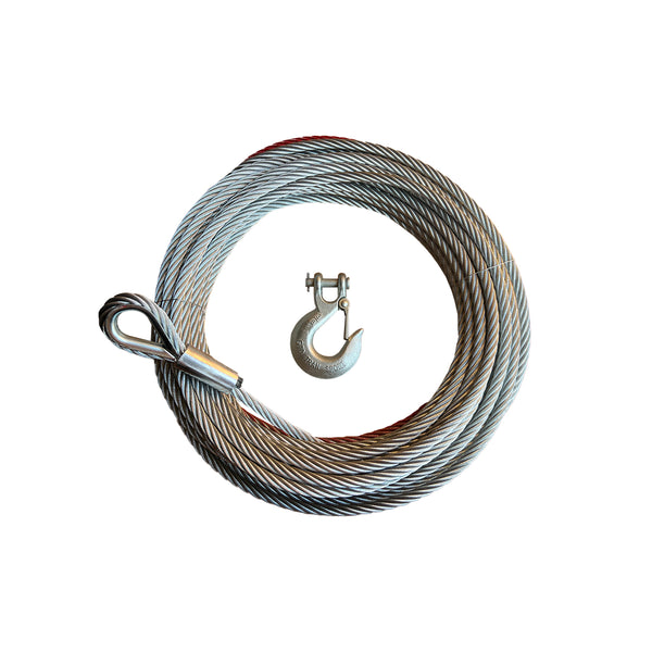 15/32" x 87' Steel Cable with Hook
