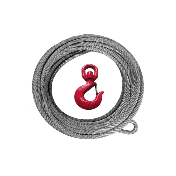 1 1/32”× 147‘ Steel Cable with Hook