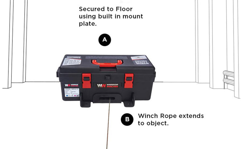 Trojan 4,000lb 12v Electric Winch - Portable Utility