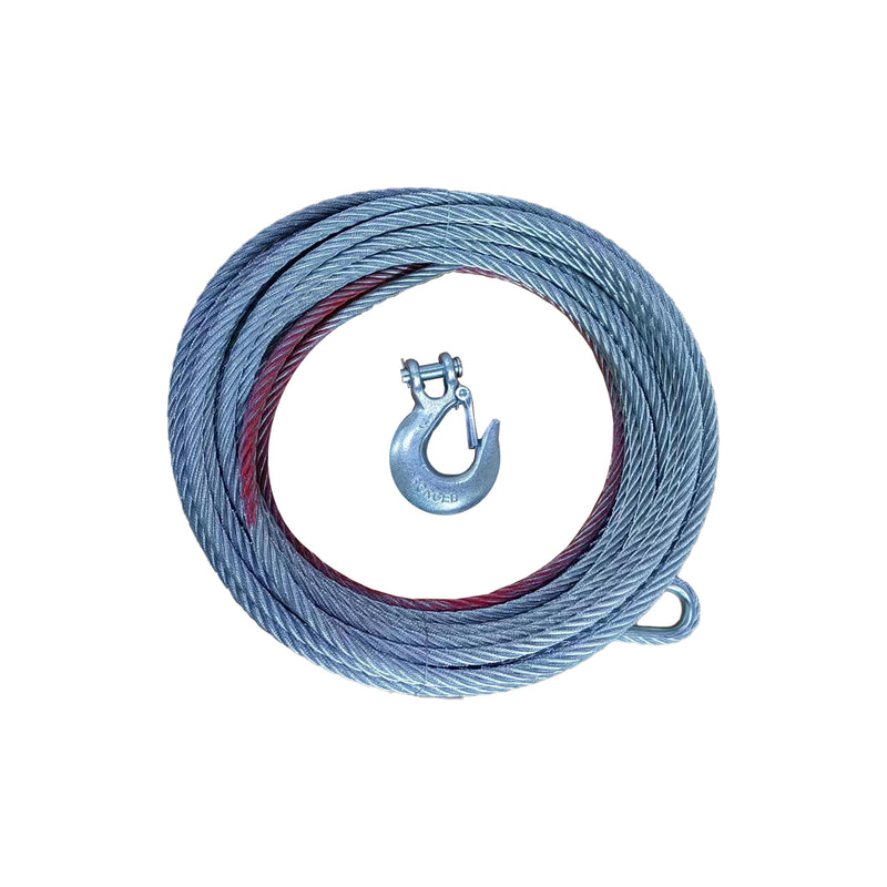 13/32" x 98.4' Steel Cable with Hook