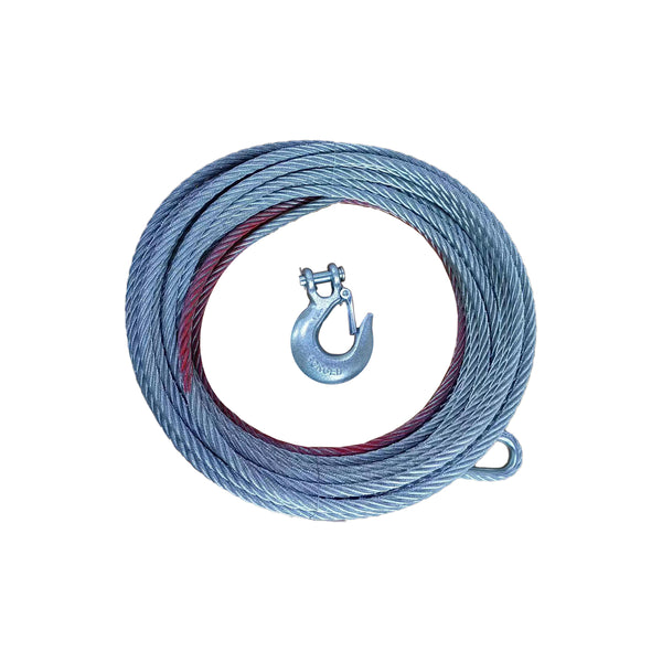 9/16" x 91.8' Steel Cable with Hook