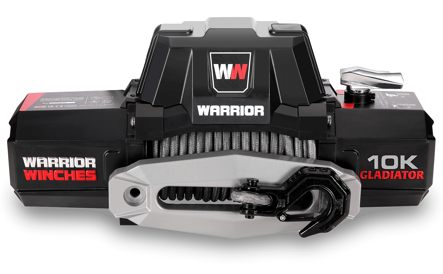 Gladiator F-Type 10,000lb 12v Electric Winch - Synthetic Rope