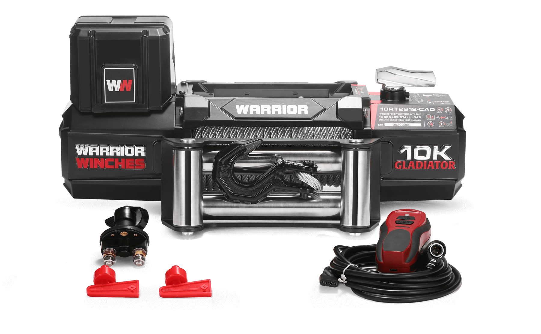 Gladiator V2 R-Type 12,500lb 12v Electric Winch - Steel Rope