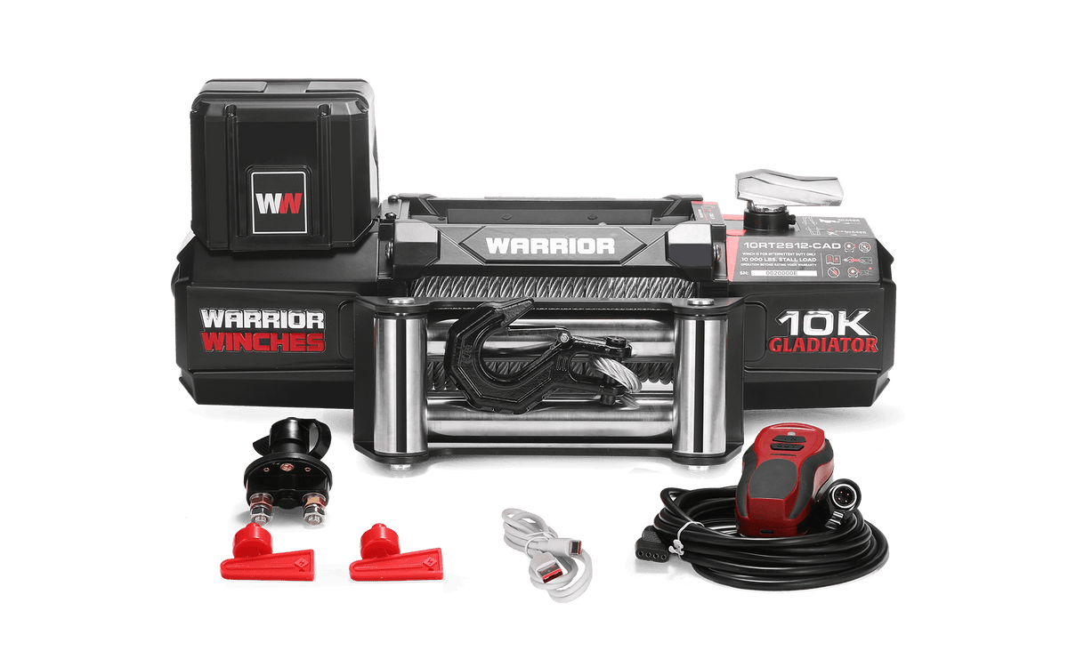 Gladiator V2 R-Type 10,000 Electric Winch - 12v Steel Rope