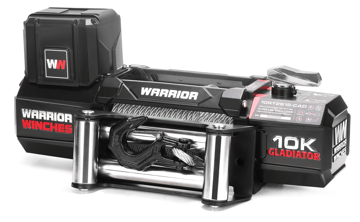 Gladiator V2 R-Type 10,000lb 12v Electric Winch - Warrior Winches USA