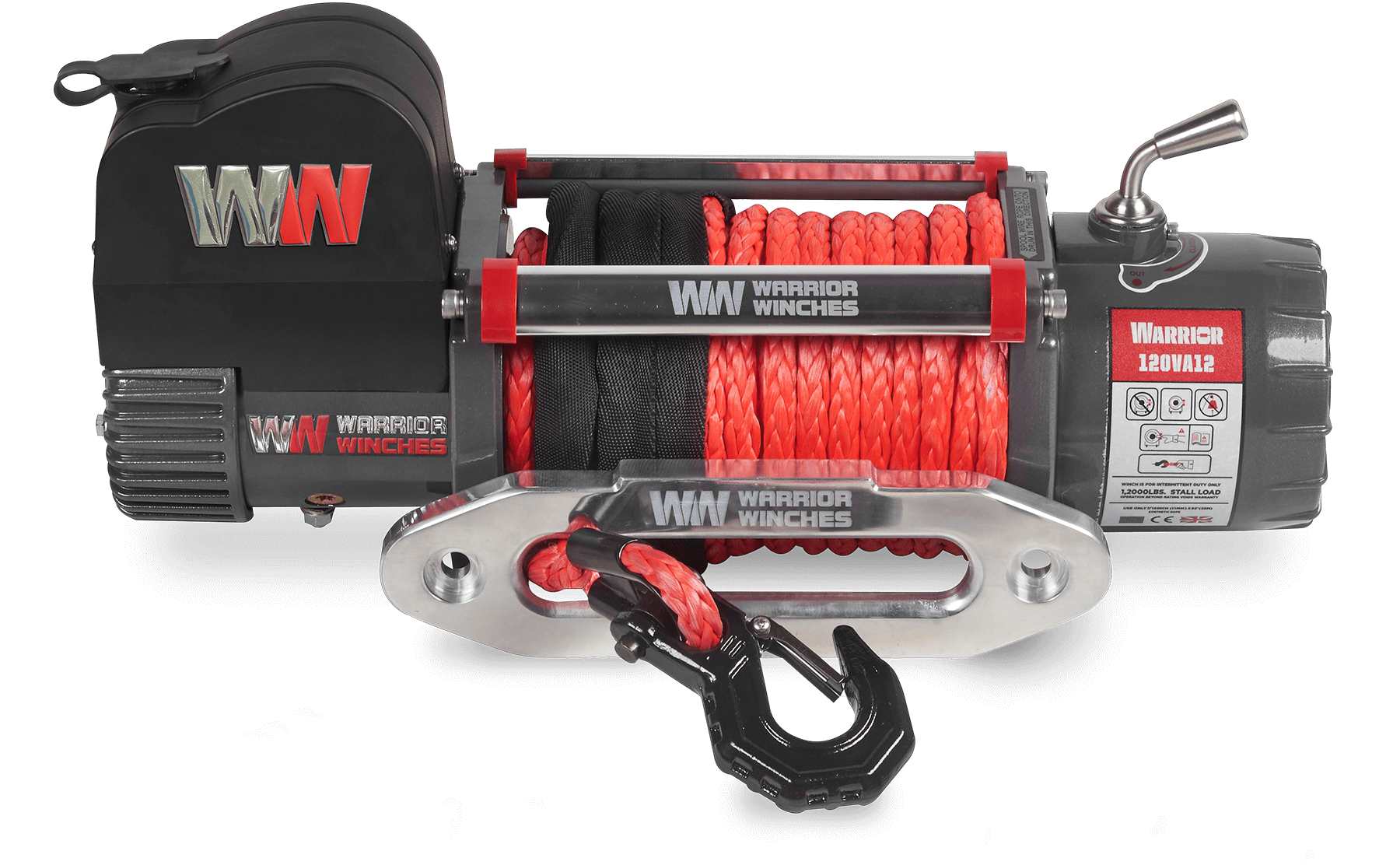Samurai 12,500lb 12v Electric Winch - Synthetic Rope