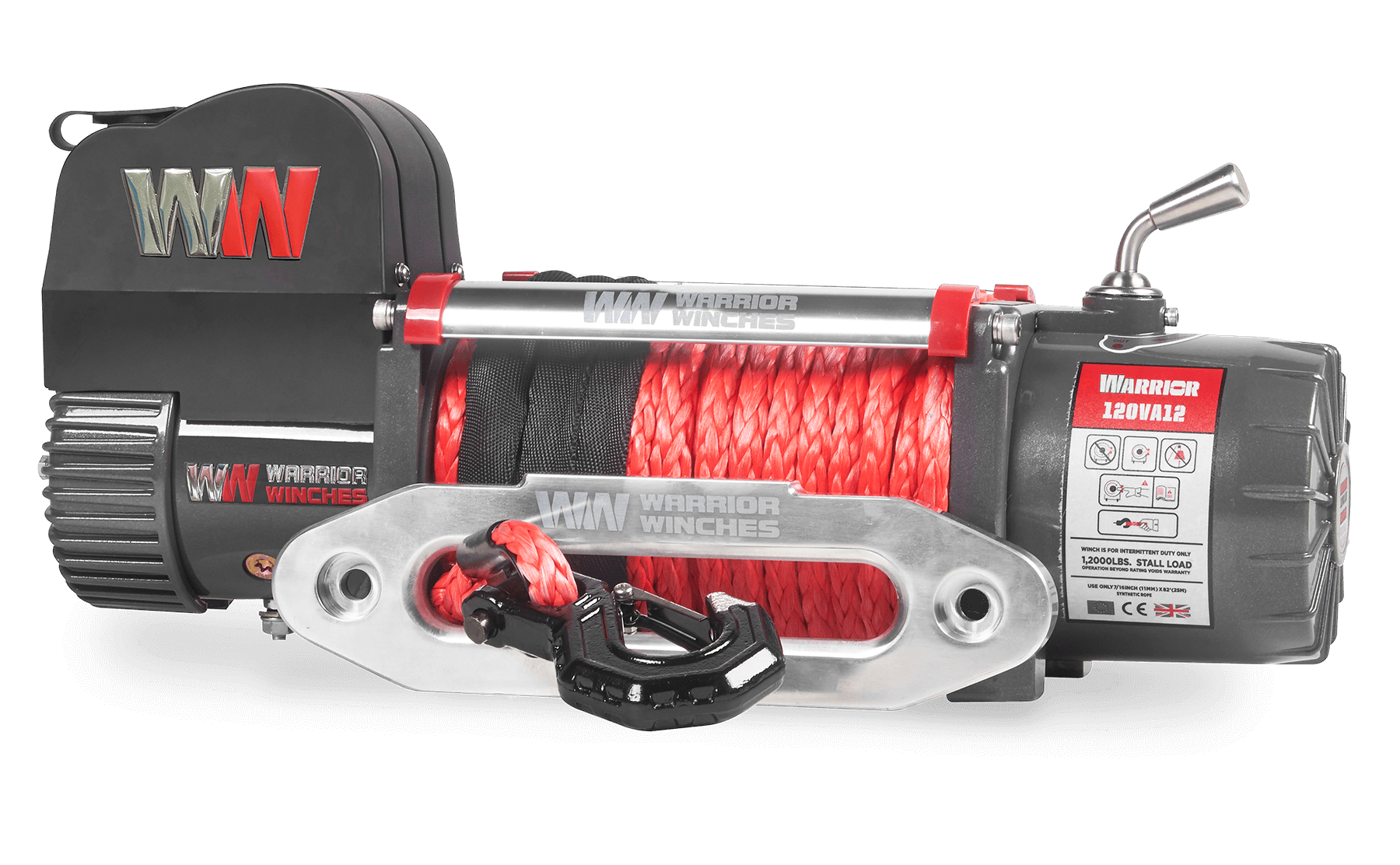 Samurai 12,500lb 12v Electric Winch - Synthetic Rope