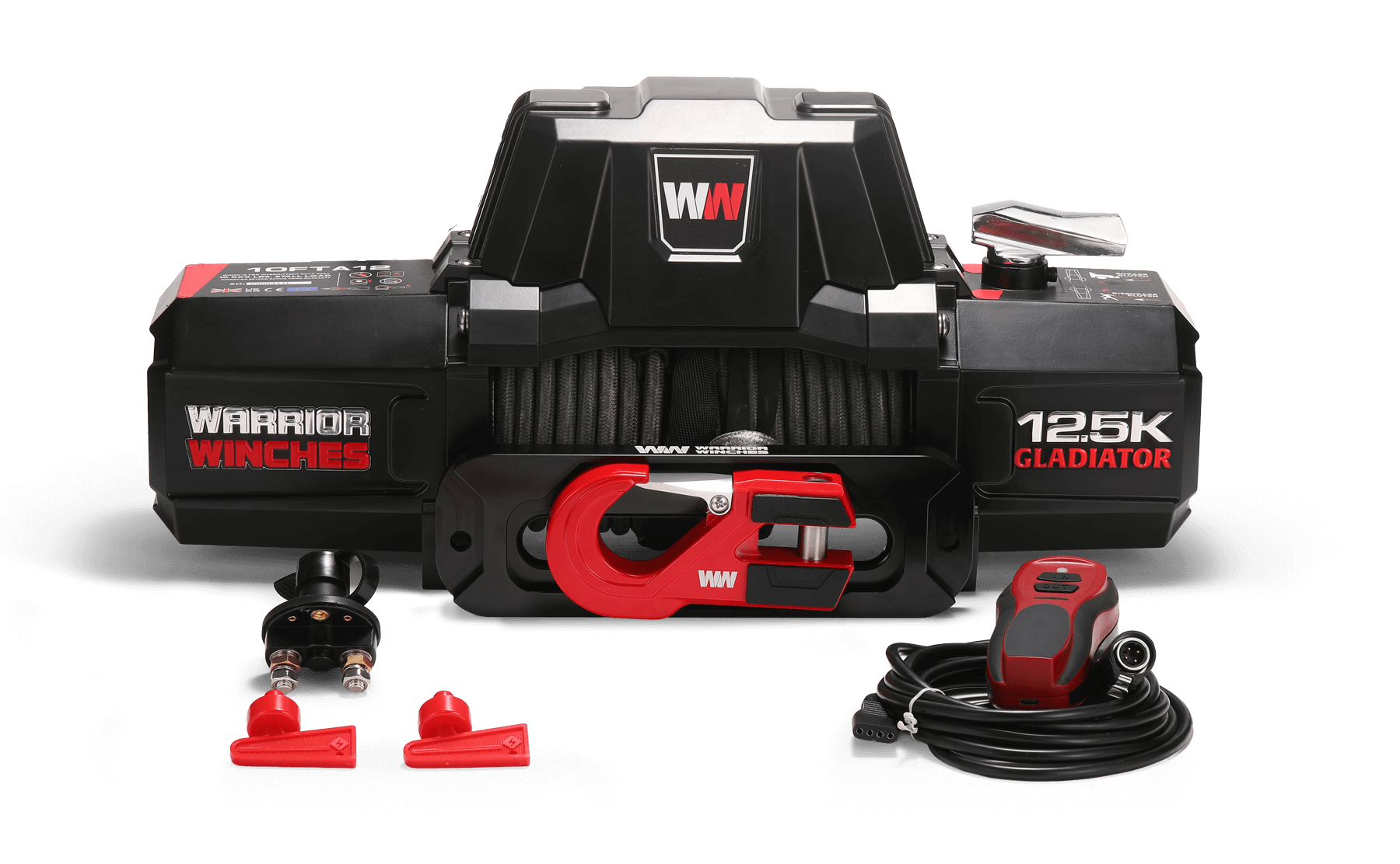 Gladiator V2 F-Type 12,500lb 12v Electric Winch - Synthetic Rope