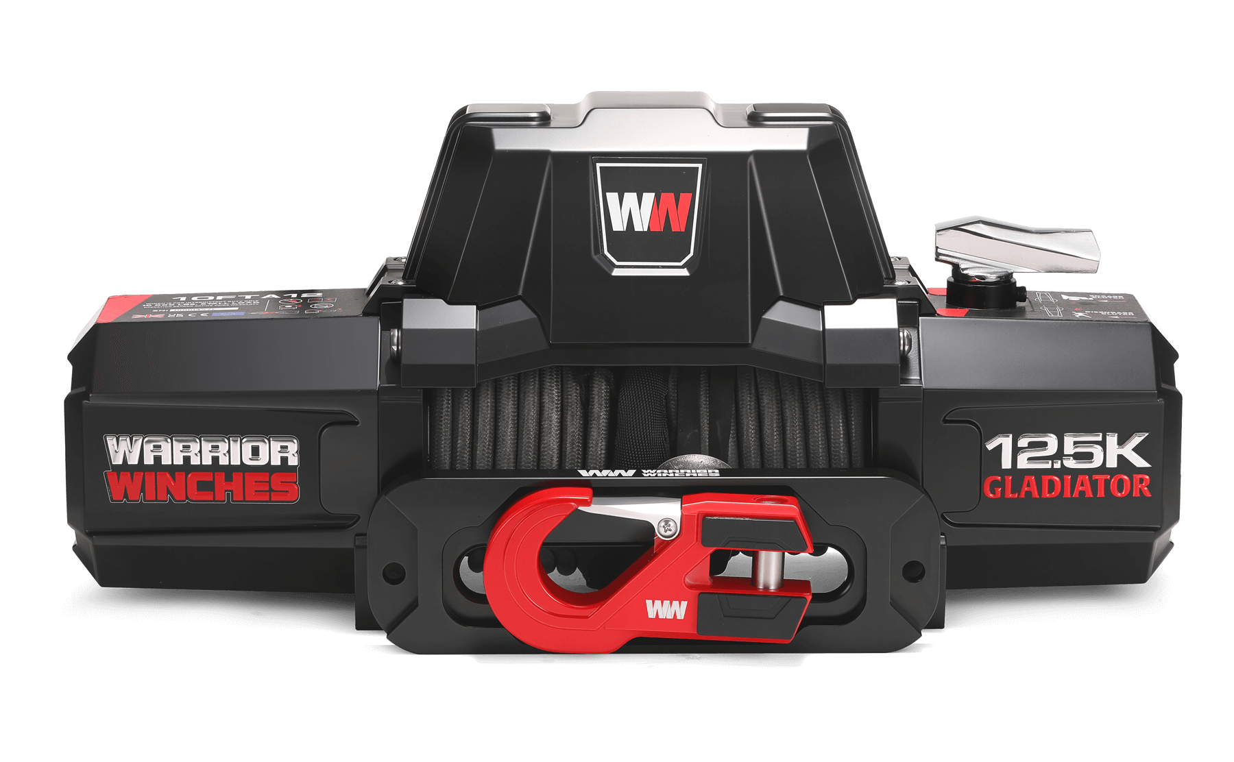 Gladiator V2 F-Type 12,500lb 12v Electric Winch - Synthetic Rope