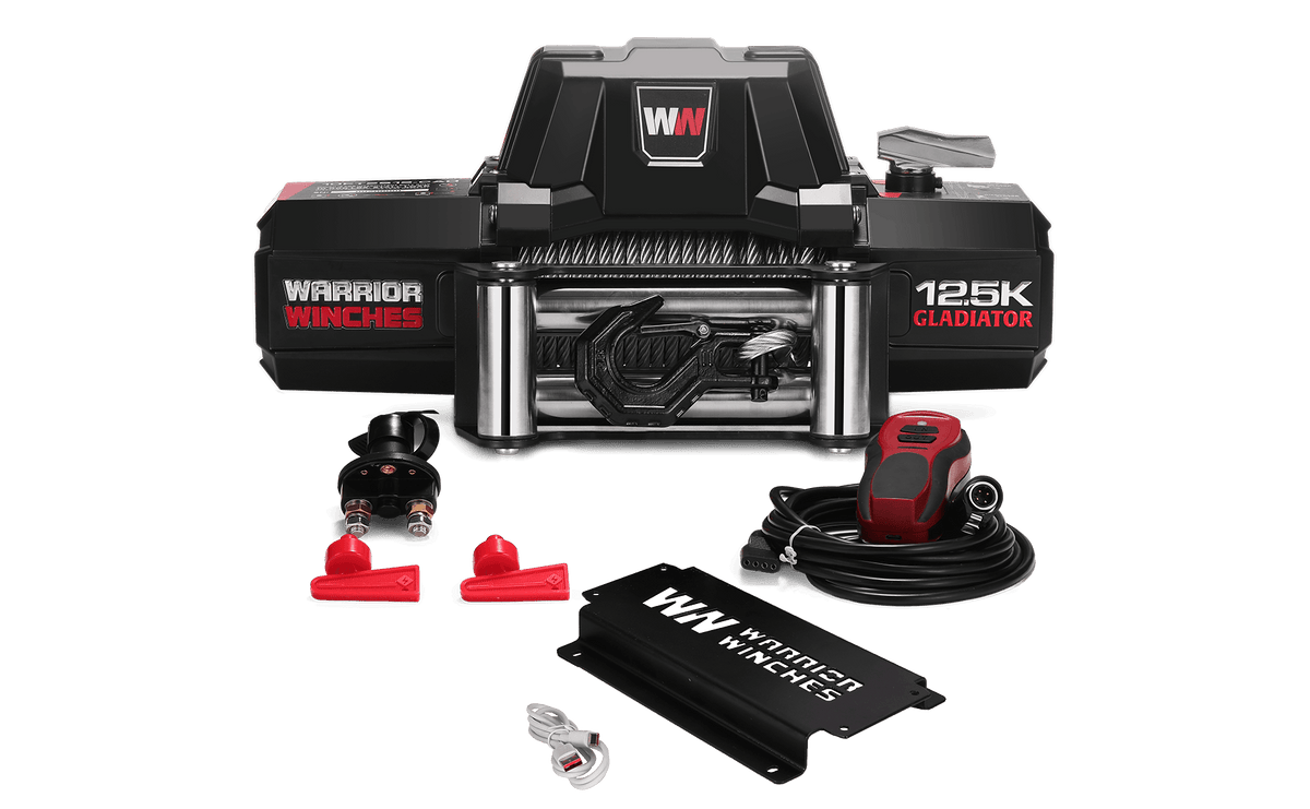 Gladiator V2 F-Type 12,500 Electric Winch - 12v Steel Rope