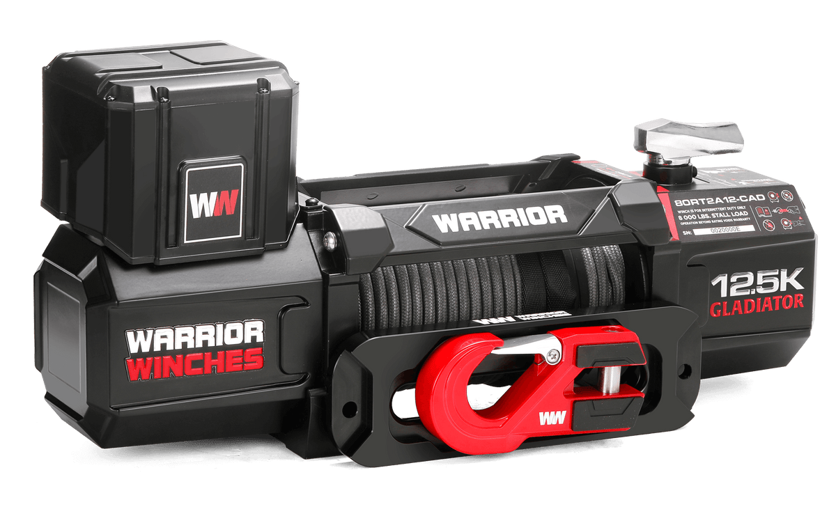 Gladiator V2 R-Type 12,500 Electric Winch - 12v Synthetic Rope