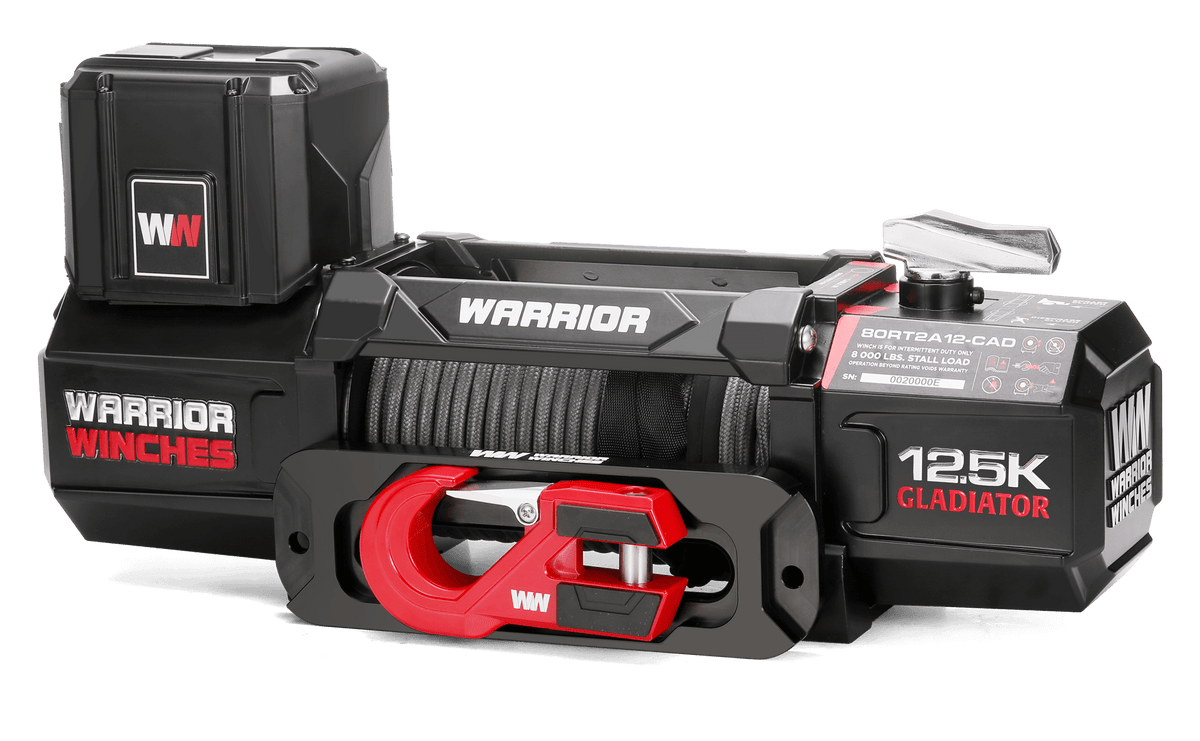 Gladiator V2 R-Type 12,500 Electric Winch - 12v Synthetic Rope