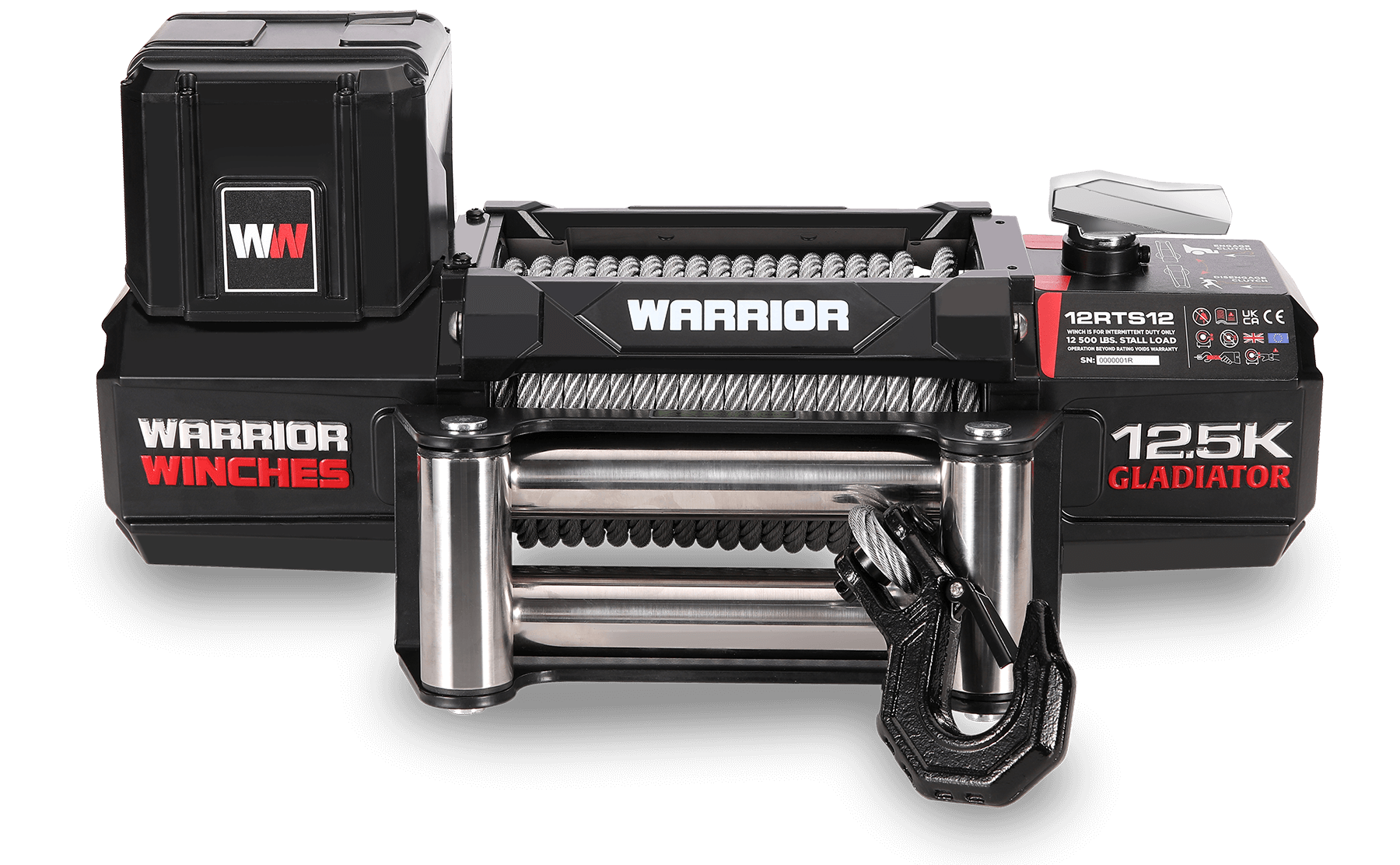 Gladiator R-Type 12,500lb 12v Electric Winch - Steel Rope