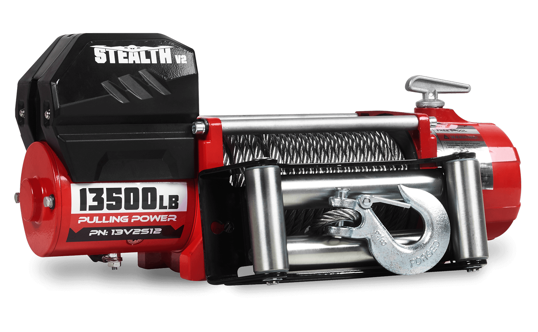 Winch Rope Steel Stealth 13,500lb 12v Electric Winch - Steel Rope | Warrior Winches