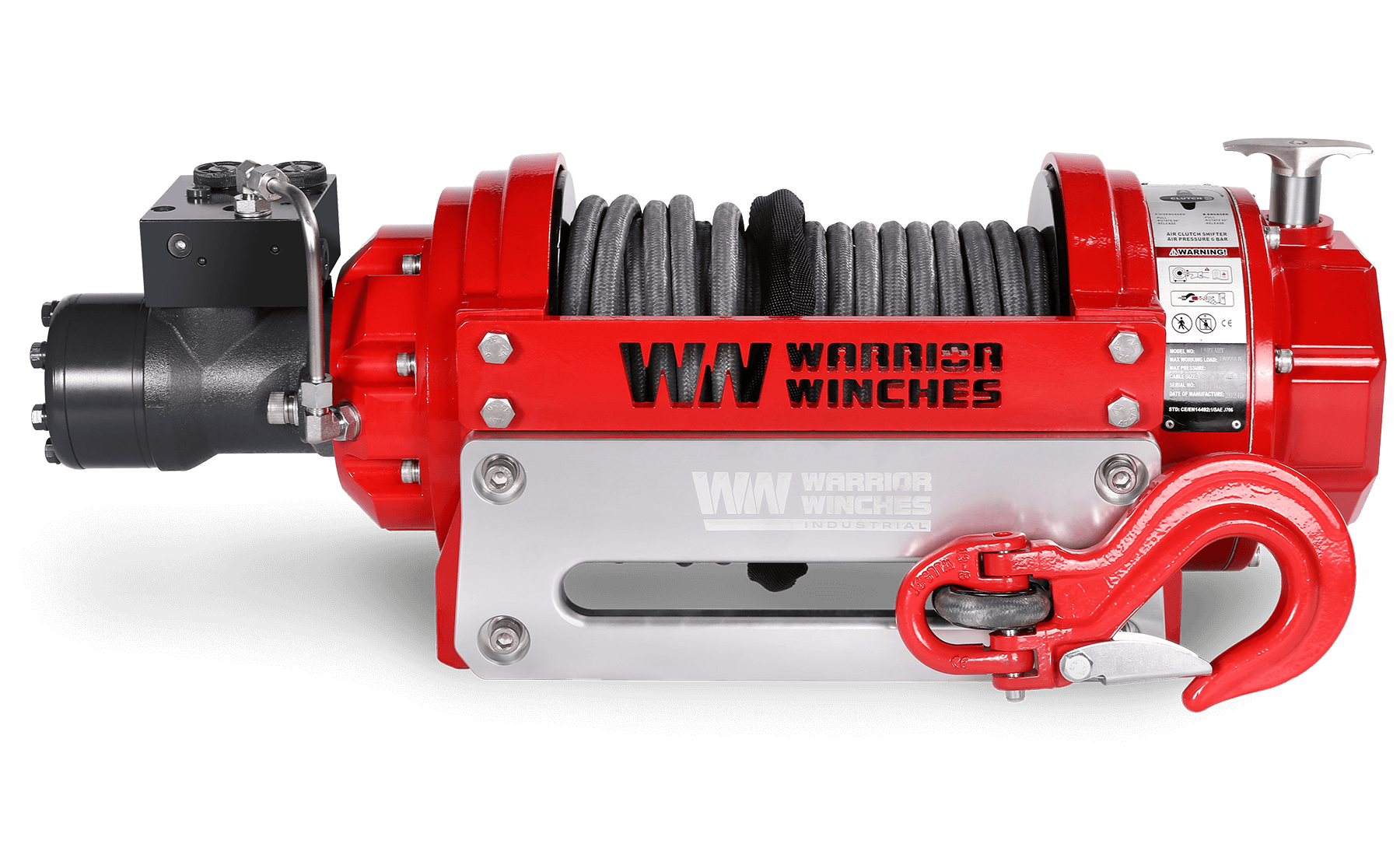 RV18 18,000lb (8.1 Ton) Industrial Hydraulic Winch - Synthetic Rope