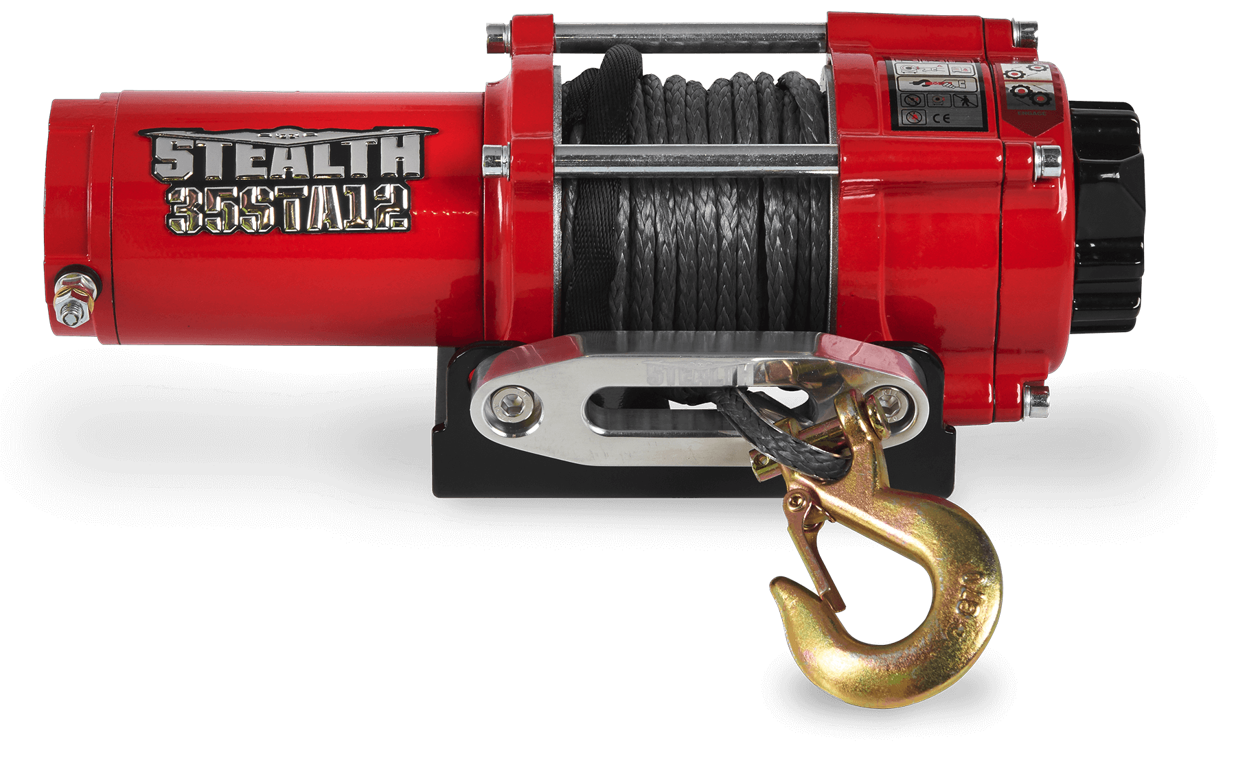 Stealth 3,500lb 12v Electric Winch - Synthetic Rope