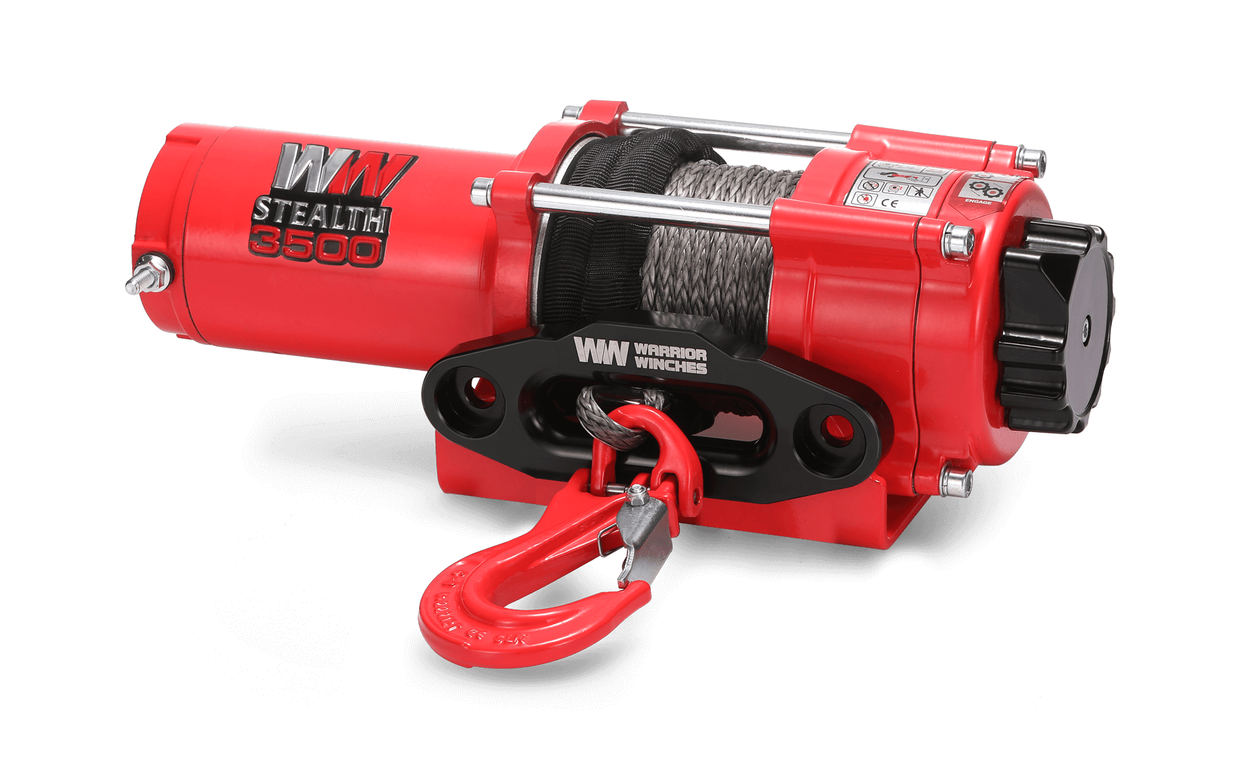 Stealth 3,500lb 12v Electric Winch - Synthetic Rope