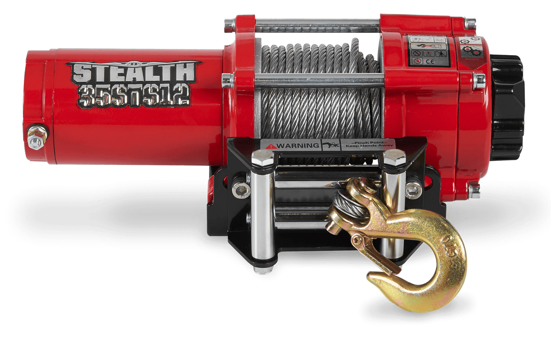 Stealth 3,500lb 12v Electric Winch - Steel Rope
