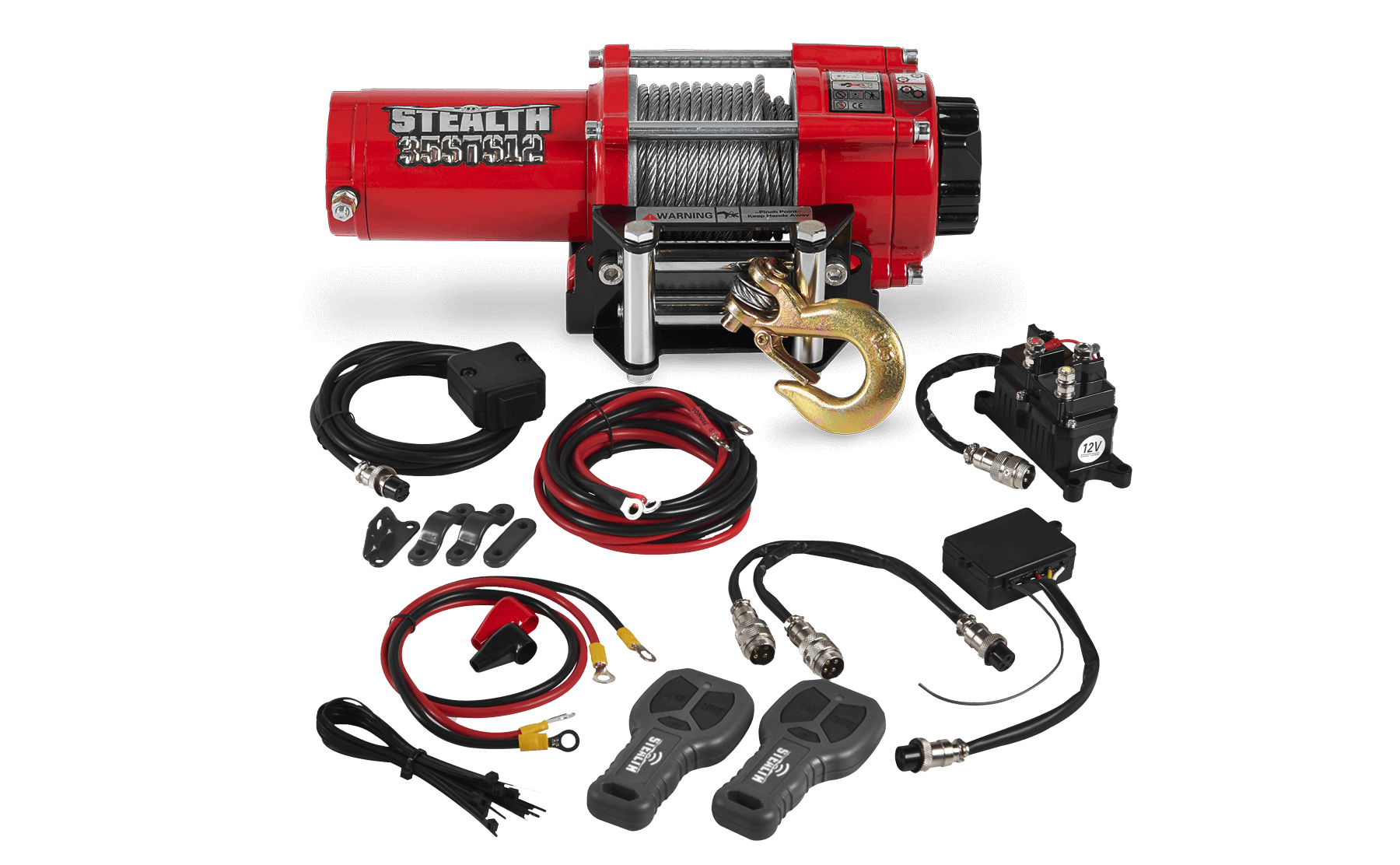 Stealth 3,500lb 12v Electric Winch - ATV