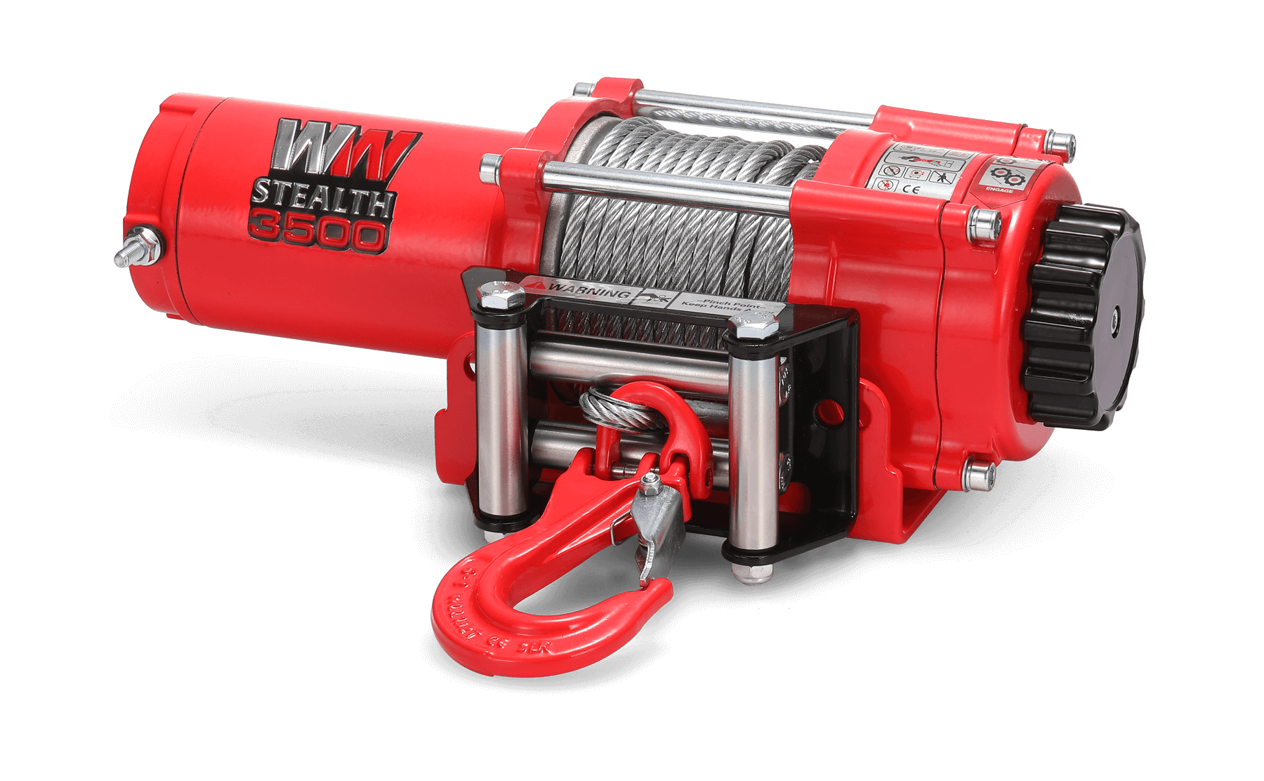 Stealth 3,500lb 12v Electric Winch - Steel Rope