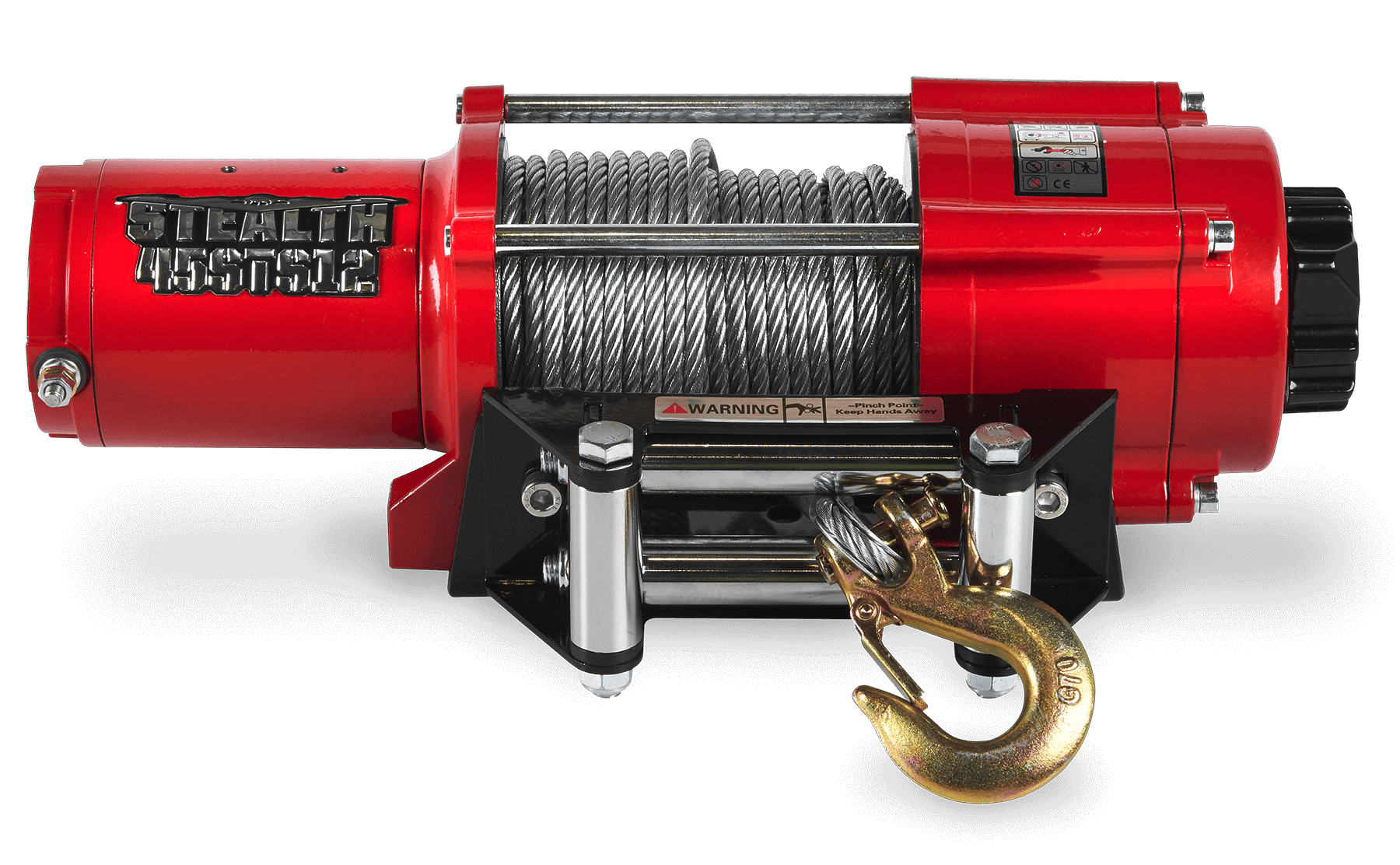 Stealth 4,500lb 12v Electric Winch - Steel Rope